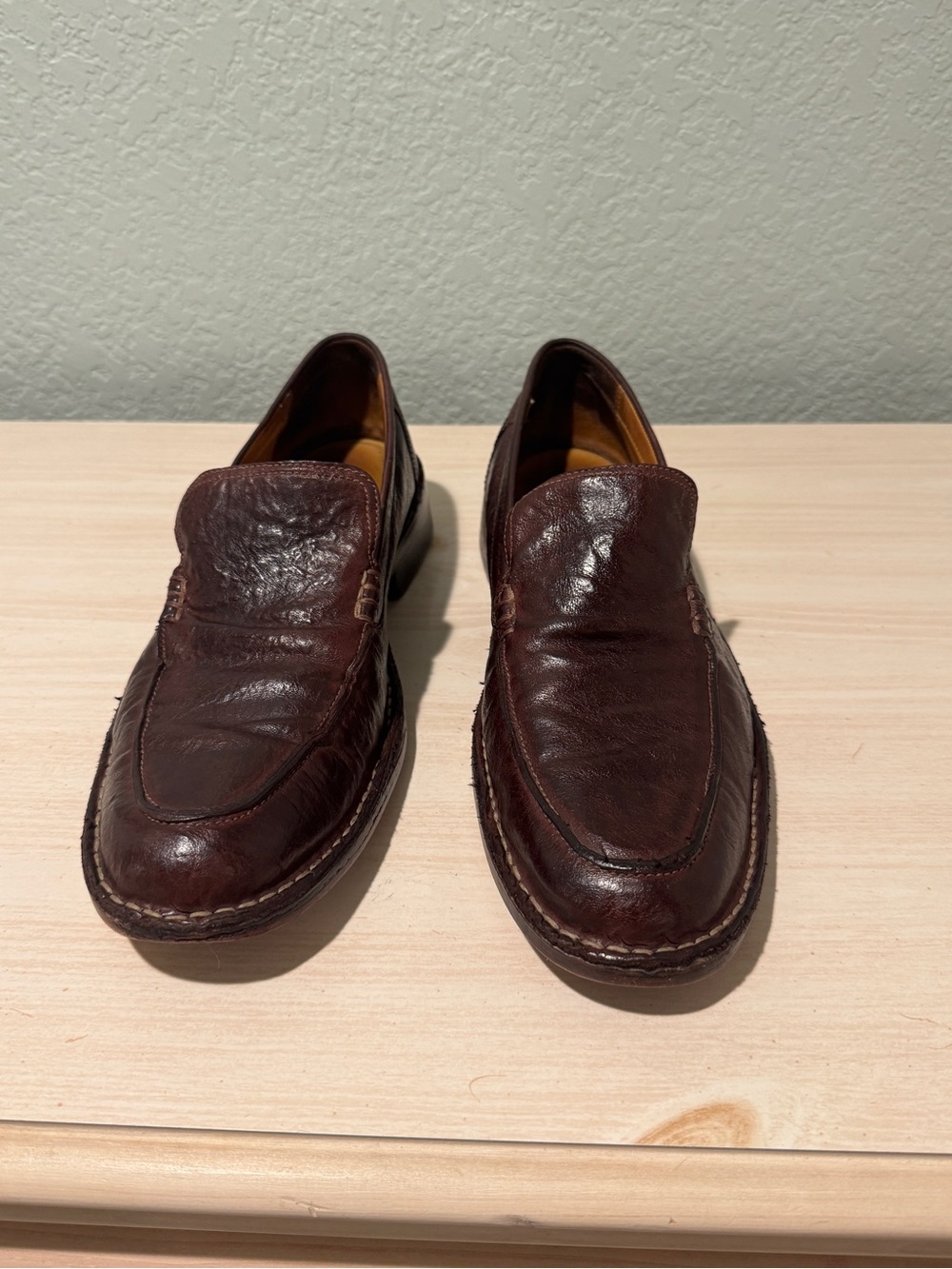Cole Haan Men's Dark Brown Leather Slip-On Loafers